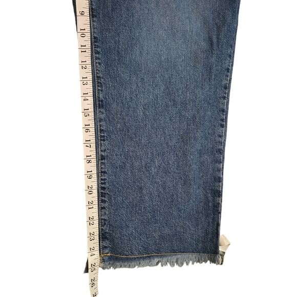 Venezia Raw Hem Cropped Wide Leg Jeans Plus Size 24 New! - Picture 3 of 8
